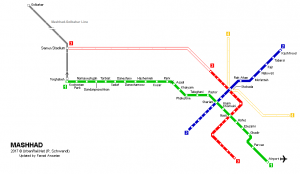 Mashhad Metro Map