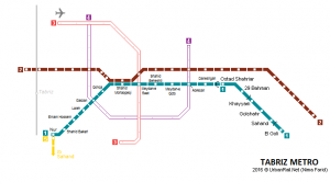 Tabriz Metro Map